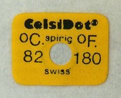 CelsiDot®-znacznik temperatury, samoprzylepna etykieta termoczuła<br>CD-82°C, opakowanie 24 etykiety