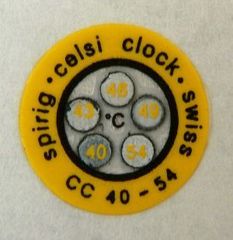 CC-040/054 CelsiClock-znacznik temperatury, samoprzylepna etykieta termoczuła, 40°C - 54°C, 5 temperatur, opakowanie 10 etykiet
