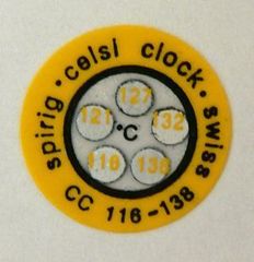 CelsiClock-znacznik temperatury, samoprzylepna etykieta termoczuła<br>CC-116/138, 116°C - 138°C, 5 temperatur, opakowanie 10 etykiet