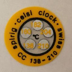 CelsiClock-znacznik temperatury, samoprzylepna etykieta termoczuła<br>CC-138/210, 138°C - 210°C, 5 temperatur, opakowanie 10 etykiet