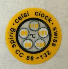 CC-088/132 CelsiClock-znacznik temperatury, samoprzylepna etykieta termoczuła, 88°C - 132°C, 5 temperatur, opakowanie 10 etykiet
