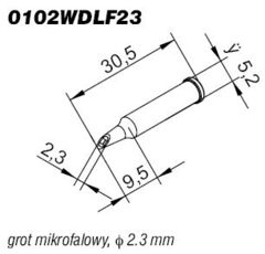 GROT ERSA 2,3mm mikrofalowy 0102WDLF23