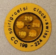 CelsiClock-znacznik temperatury, samoprzylepna etykieta termoczuła<br>CC-199/224, 199°C - 224°C, 5 temperatur, opakowanie 10 etykiet