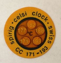 CelsiClock-znacznik temperatury, samoprzylepna etykieta termoczuła<br>CC-171/193, 171°C - 193°C, 5 temperatur, opakowanie 10 etykiet
