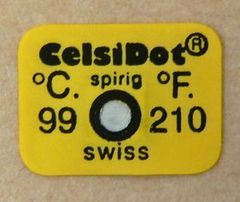 CelsiDot®-znacznik temperatury, samoprzylepna etykieta termoczuła<br>CD-99°C, opakowanie 24 etykiety