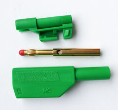 Wtyk bezpieczny z gniazdem SLS425-SE/M zielony