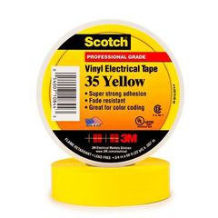 PCW Scotch® 35 Taśma elektroizolacyjna żółta19 mm x 20 m