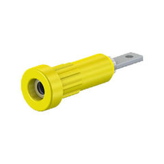 Gniazdo pomiarowe Ø 2 mm wciskane, EB2-F (30 VAC ~ 60 VDC, żółte)