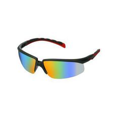 3M™ Solus™ 2000 Okulary ochronne szaro/czerwone zauszniki, lustrzane, czerwone soczewki