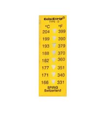 Celsistrip-znacznik temperatury, samoprzylepna etykieta termoczuła<br>CS-D, 166°C - 204°C, 8 temperatur, opakowanie 10 etykiet