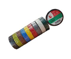 Scapa 2702 Taśma PVC 0,13mm x 19mm x 25m zestaw 10 rolek (9 kolorów, 2 x czarny)
