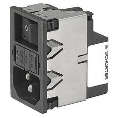 KMF1.1243.11 Złącze zasilające z filtrem, wciskany 4A, Medical Version (M5)