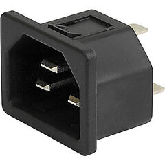 6173.0009 Gniazdo zasilające, wciskane, na panel grubość 1 mm